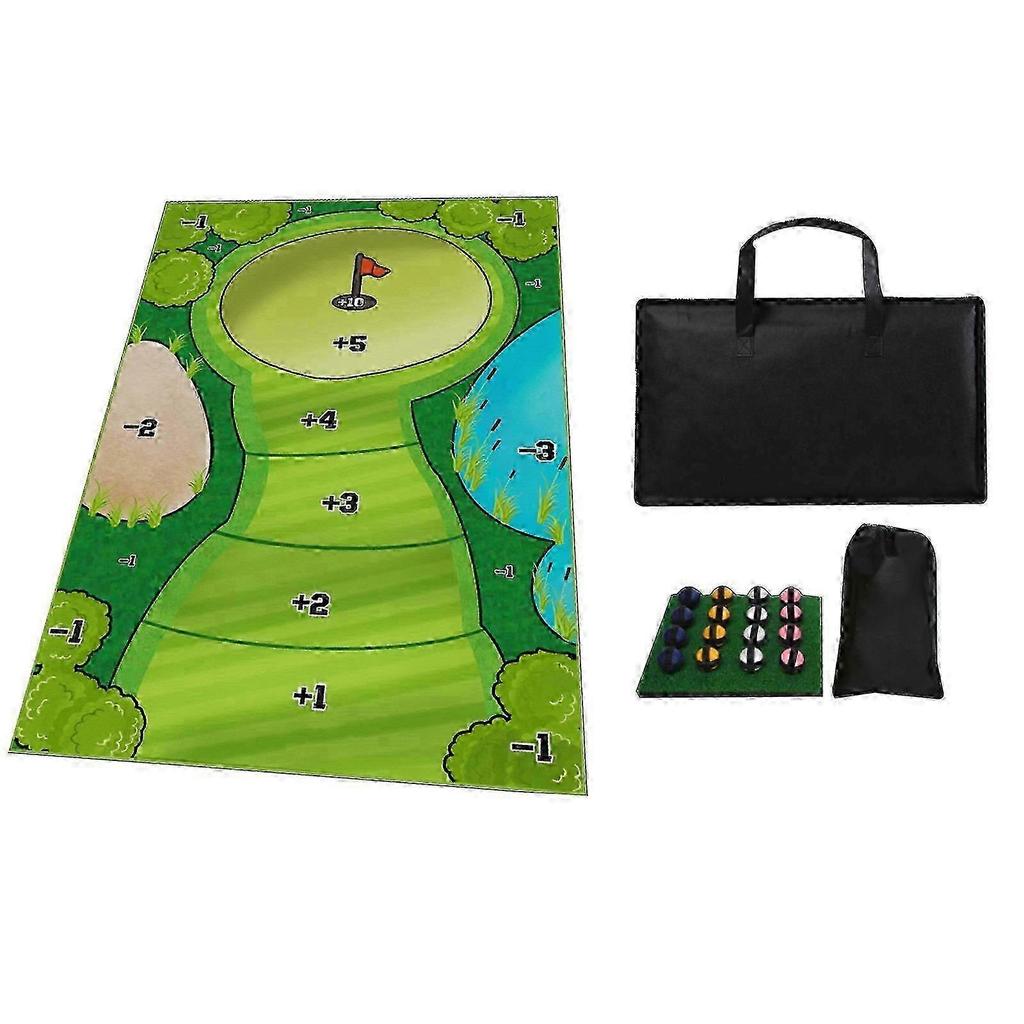 Set Gioco Golf Indoor con Tappetino da Battuta per Attività di Festa in Famiglia, Divertenti Giochi Sportivi per Bambini e Adulti