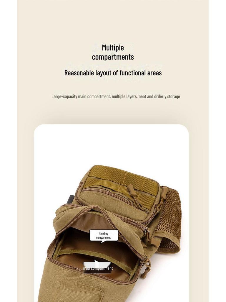 Yuebao Camouflage Tactical Outdoor Shoulder Bag - Durable, Sun-Resistant, Multi-Function Chest Crossbody Bag