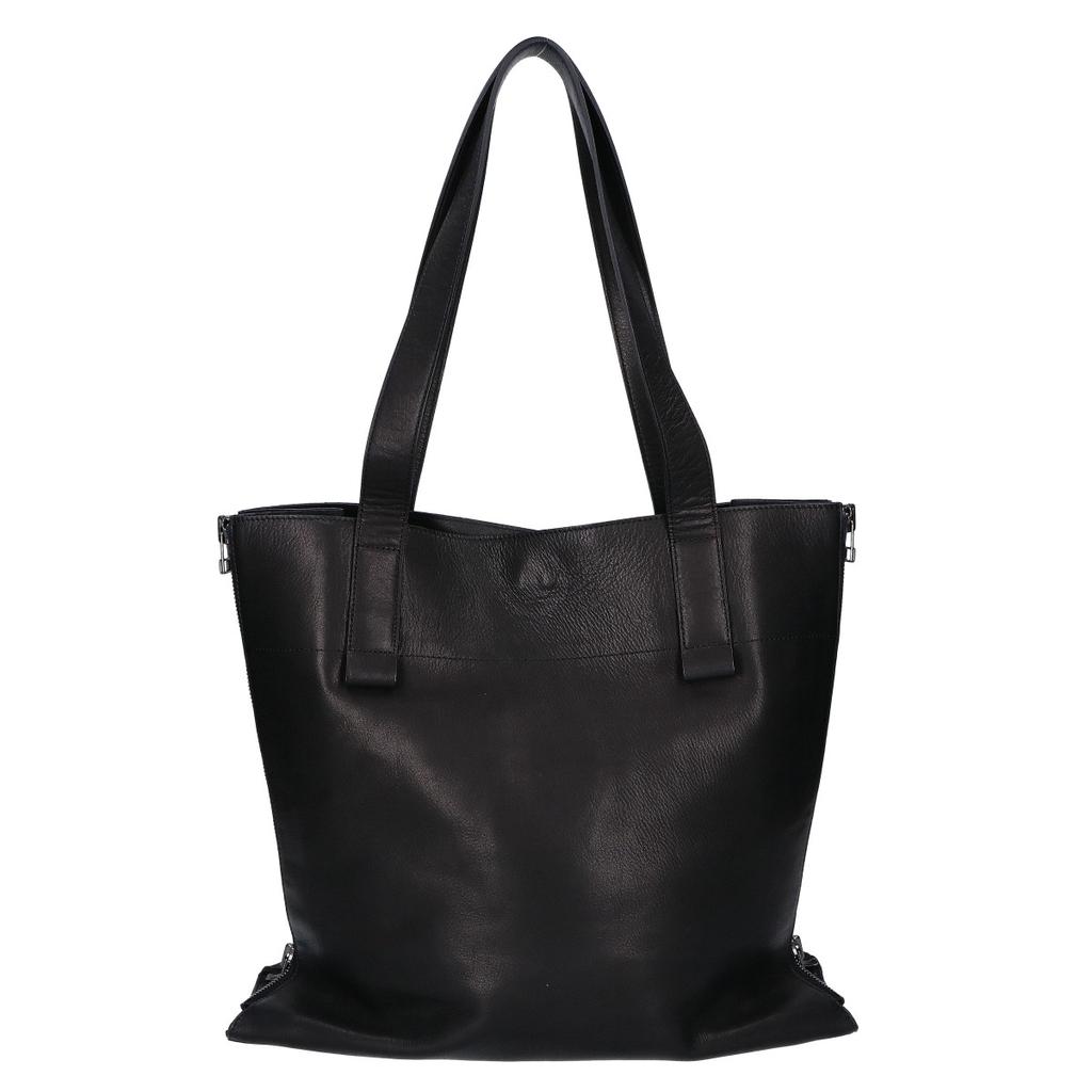 discord Yohji Yamamoto [Excellent Condition] DA-I81-796 Zipper Tote Side Zip Leather Tote Bag blackUsed