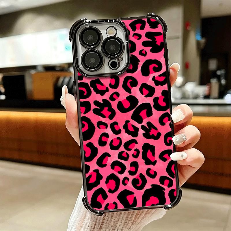 Classic Retro Leopard Print Soft Phone Case For iPhone 15 16 17 Air 14 Pro Max 16E Plus 13 12 Mini Plating Anti-Fall Fundas