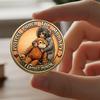 Cute Baby Monkey Challenge Coin Metal Monkey Holding Plush Toy Pocket Token 3D