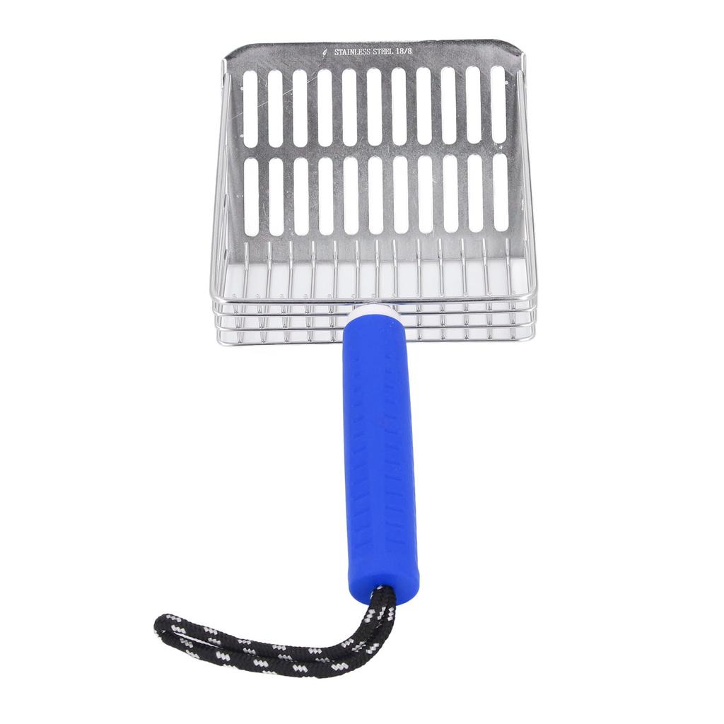 Katzenstreuschaufel, abnehmbarer Griff, 304 Edelstahl, schnelle Filtration, Katzenstreuschaufel, Katzentoilette