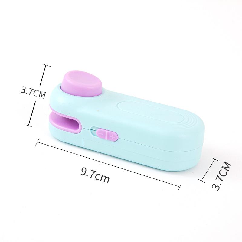 Portable Mini 2-in-1 Heat Sealer for Snacks Rechargeable Home Use Vacuum Sealer Plastic Bag Heat Sealer синий