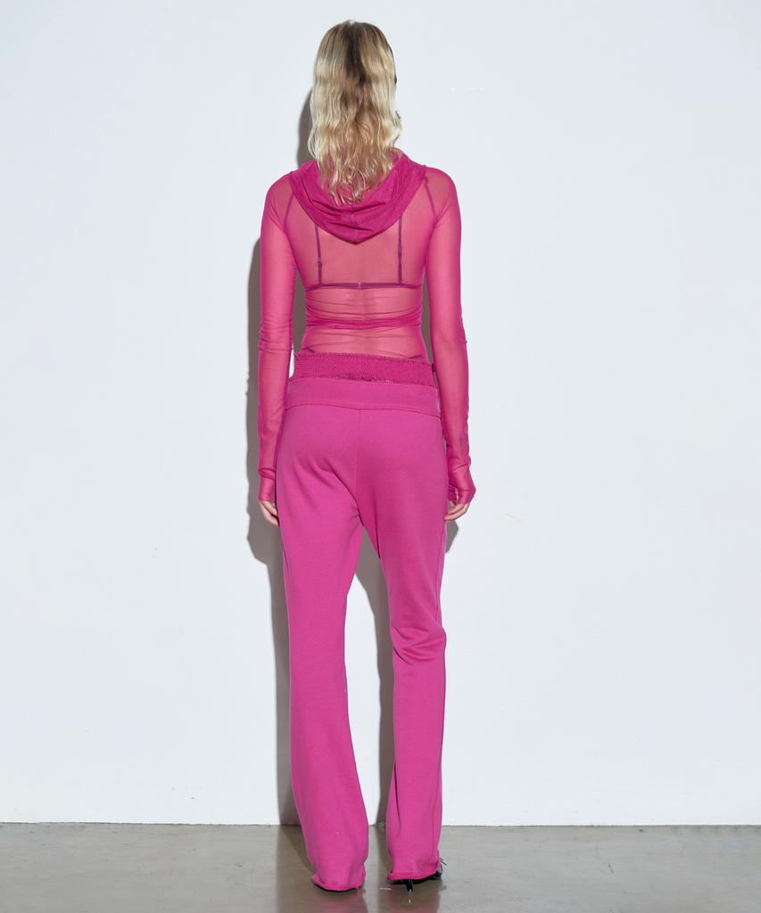 SCULPTOR Trunk Layered Sweat Pants Fuchsia