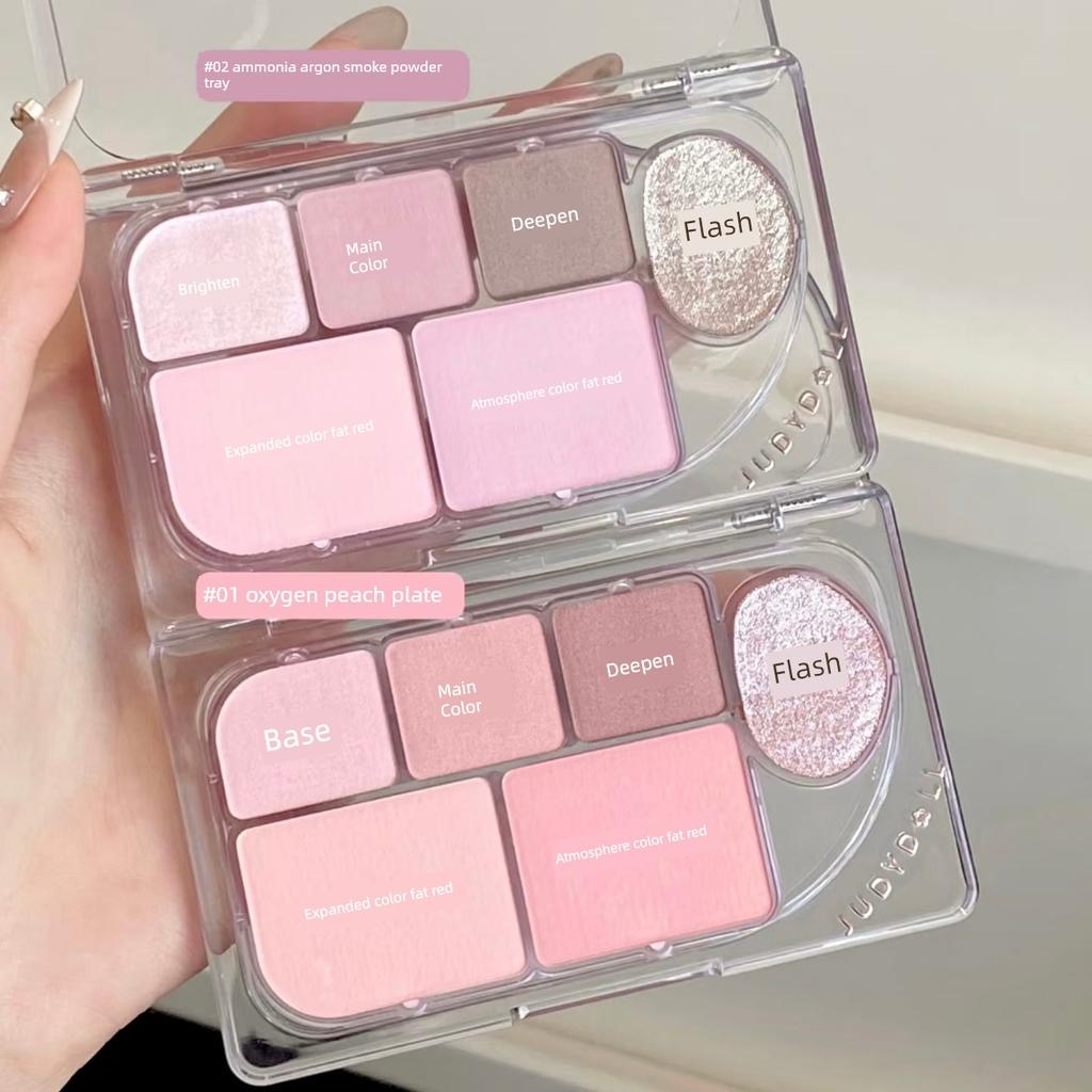 Orange Blossom Exquisite Six-Color Eyeshadow Palette New Product Orange Blossom Multi-Use Eyeshadow Palette Pearlescent Matte Highlighter and