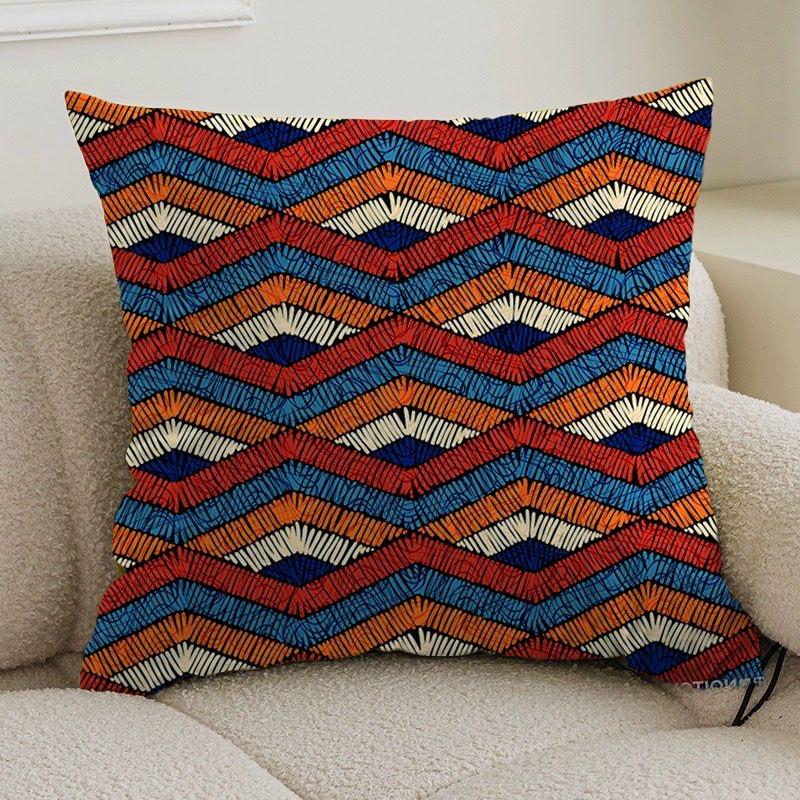 Double-sided bohemian print ethnic pillow cover sofa living room cushion cover geometric pillow square pillowcase