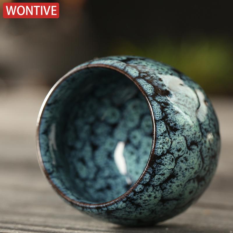 1PC Kiln Change Ceramic Cup Porcelain Kung Fu Tea Cups 110ml Drinkware Tableware Pottery Drinkware Tableware Coffee Mug Wine Mug