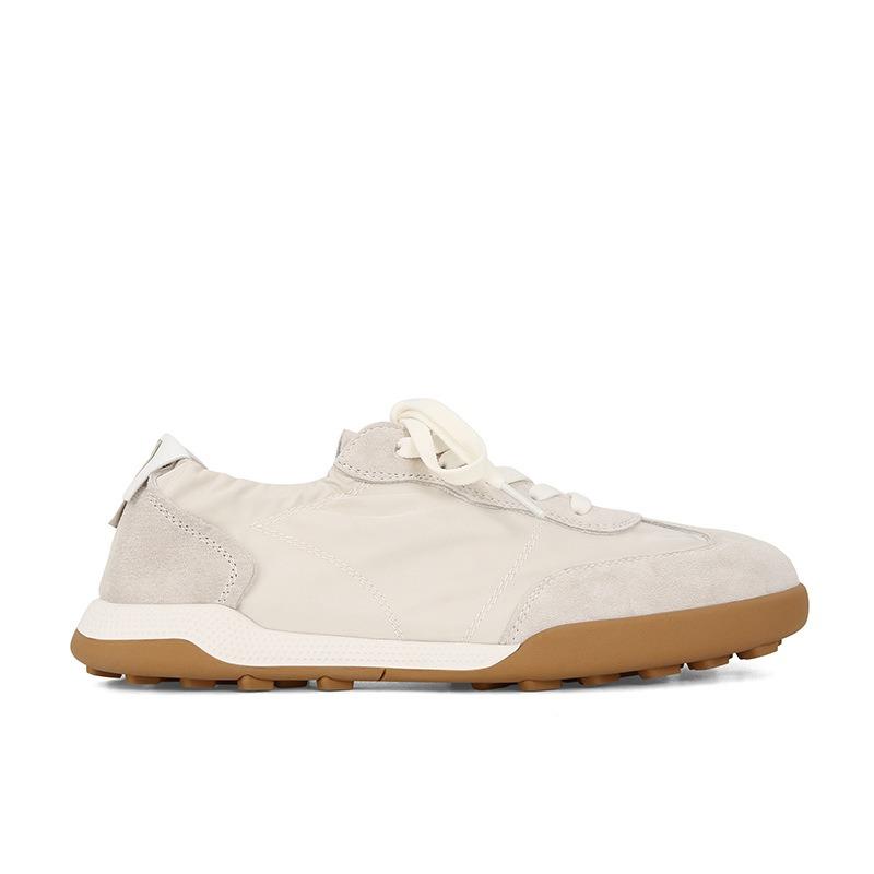 Cowhide version~ Women's leather flat-bottomed casual sneakers ballet jogging