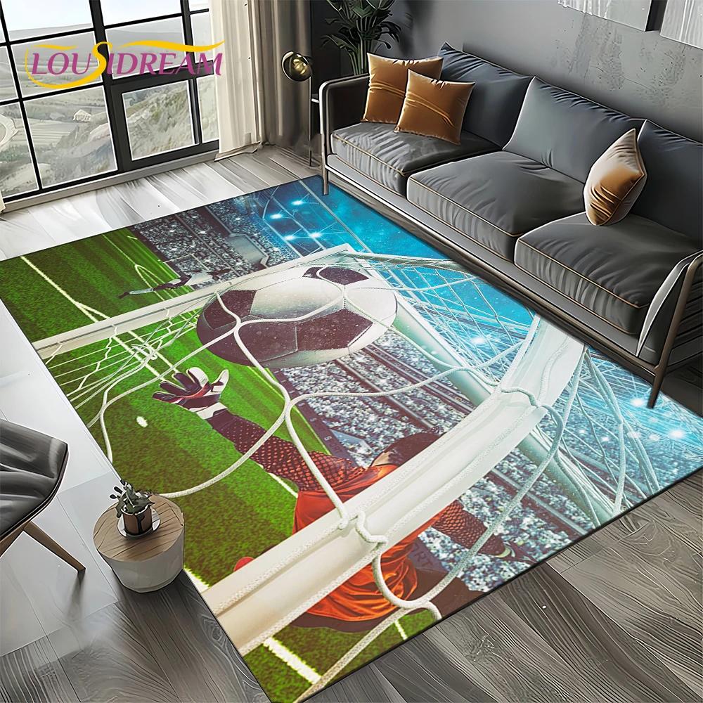 Football Field Soccer Sport 27 Style Carpet Rug for Living Room Bedroom Home Sofa Decoration,Kids Area Rug Non-slip Floor Mat