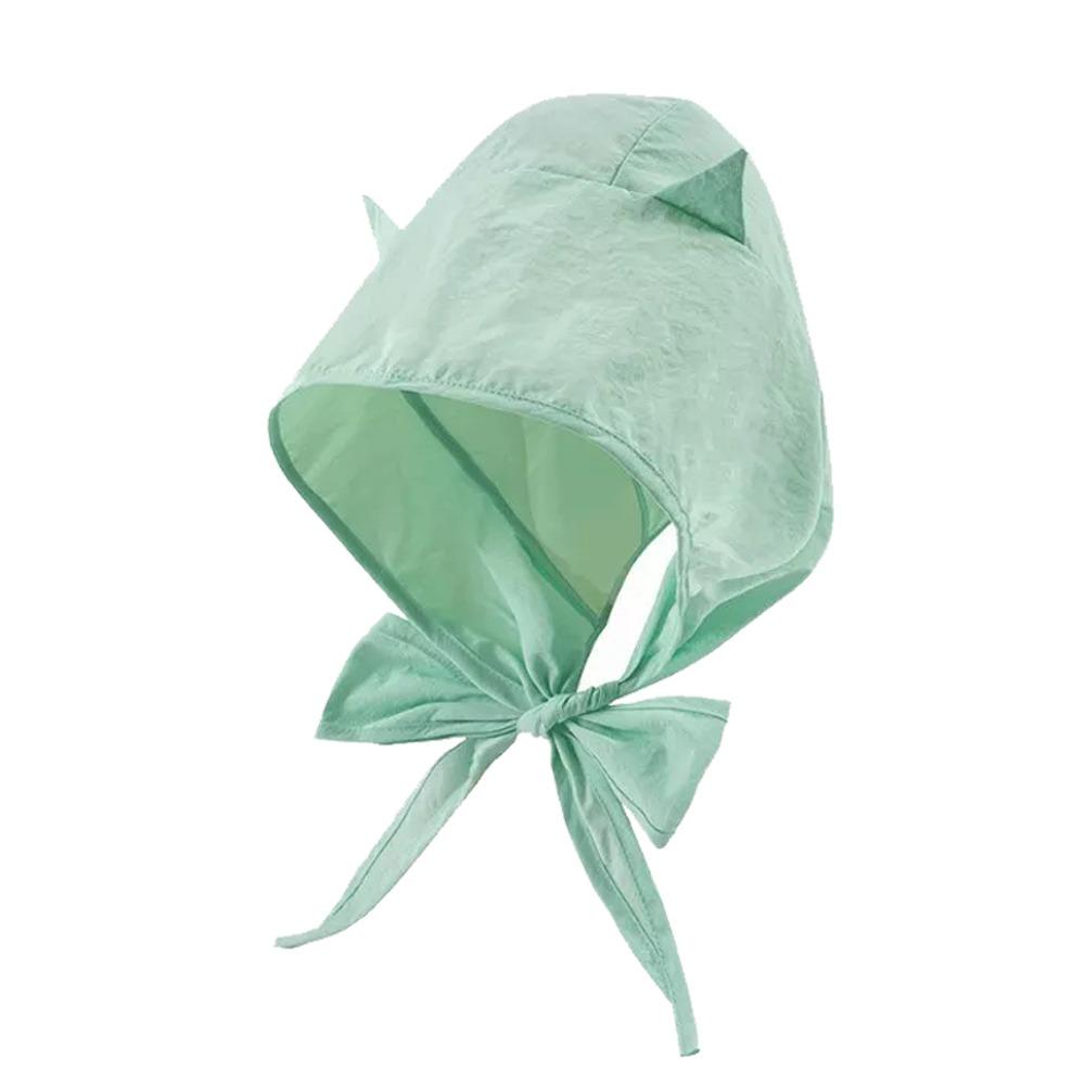 Fashion Polyester Strap Pullover Hat Solid Color Funny Headscarf Hats Little Devil Quick-drying Sun Protection Caps Women