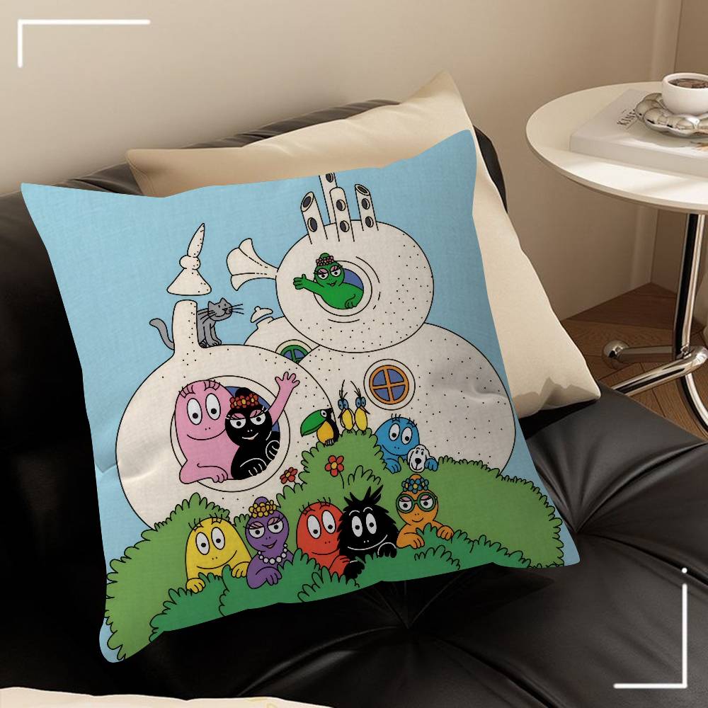 Cartoon Barbapapa CUTE   Pillowcase Toon Gift Cushion Cover Bedroom Home Sofa Chair Seat Decor Pillow Case