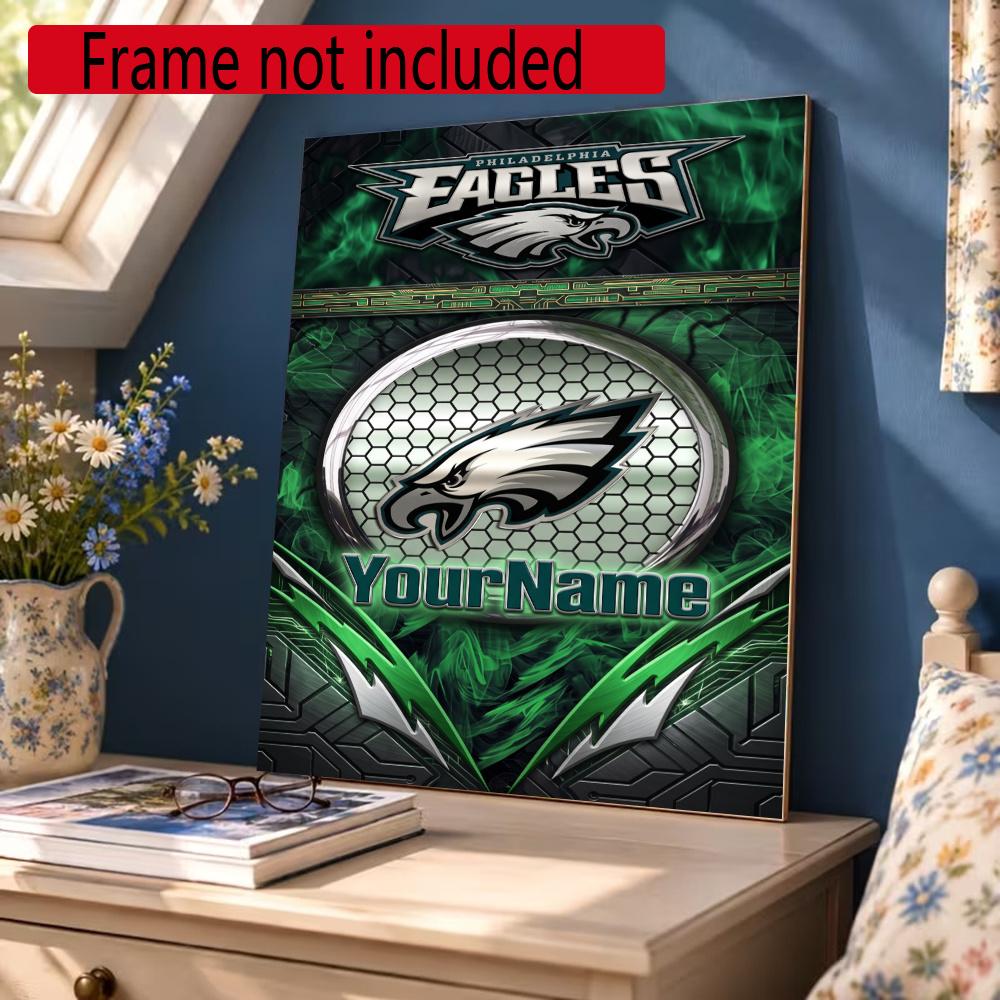 Philadelphia Eagles Personalized Name Diamond Paintings Mosaic Wall Round Diamond Art Painting Kits Embroidery Crystal Accessories Frameless