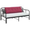 Back Cushion Burgundy Red 140 x 50 cm Cord Fabric