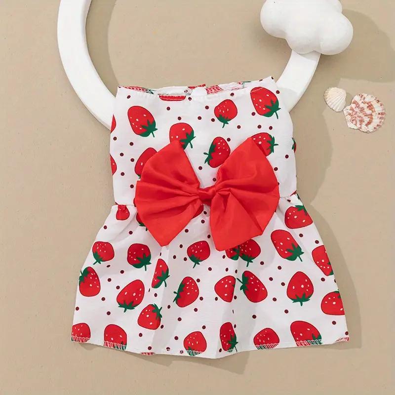 Vestido de verão fino para cachorro, vestido floral de princesa para animais de estimação, roupas para cães e gatos de tamanho pequeno com laço
