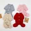 Fleece Lined Winter Dog Clothes Four Legged Full Body Warm Outfit Thermal Insulated Pet Apparel for Small Dogs Cold Weather Protection