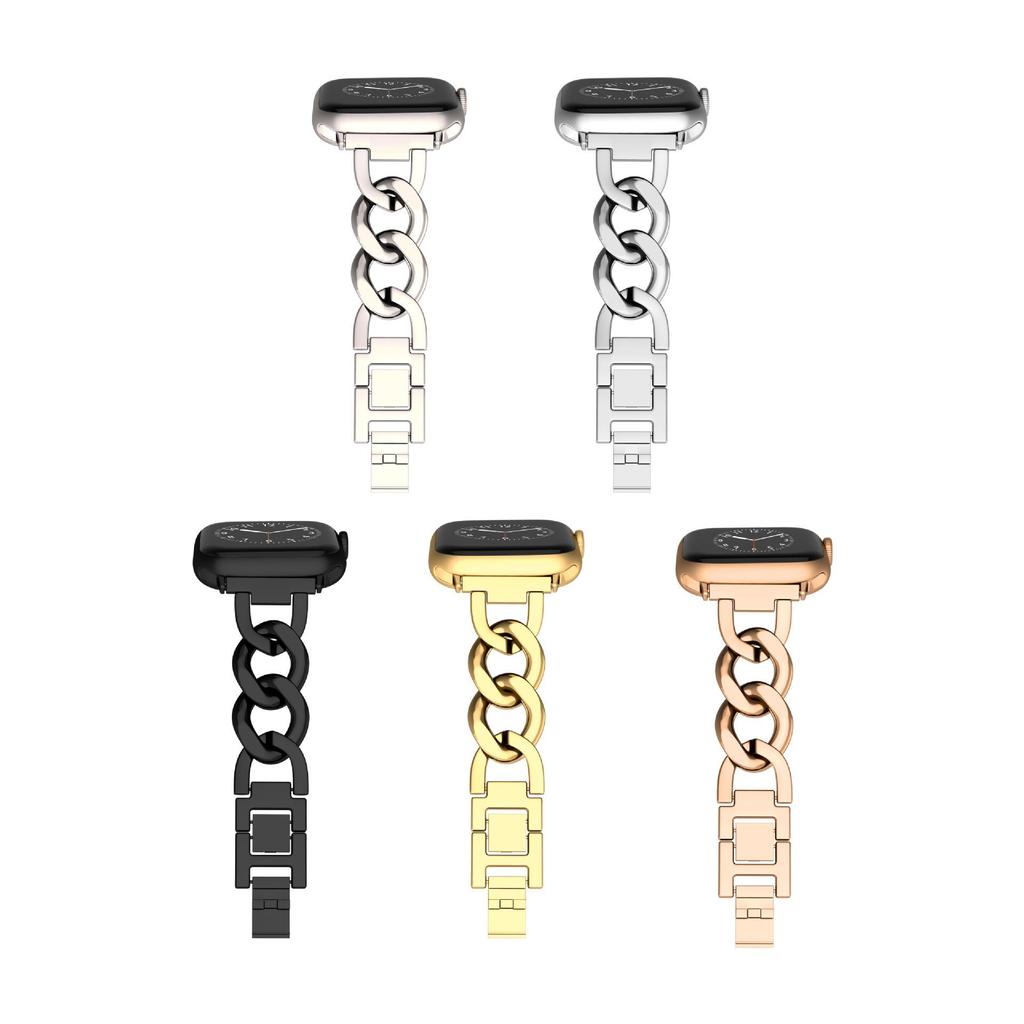 Umweltfreundliches Denim-Metallarmband für Apple Watch Series 1-10, Ultra, SE