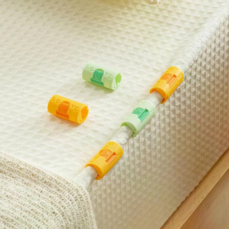 3/6PCS Needle-free Reusable Bed Sheet Grippers Invisible Non-Slip Fasteners Blanket Mattresses Clips Clothes Snack Photo Clips