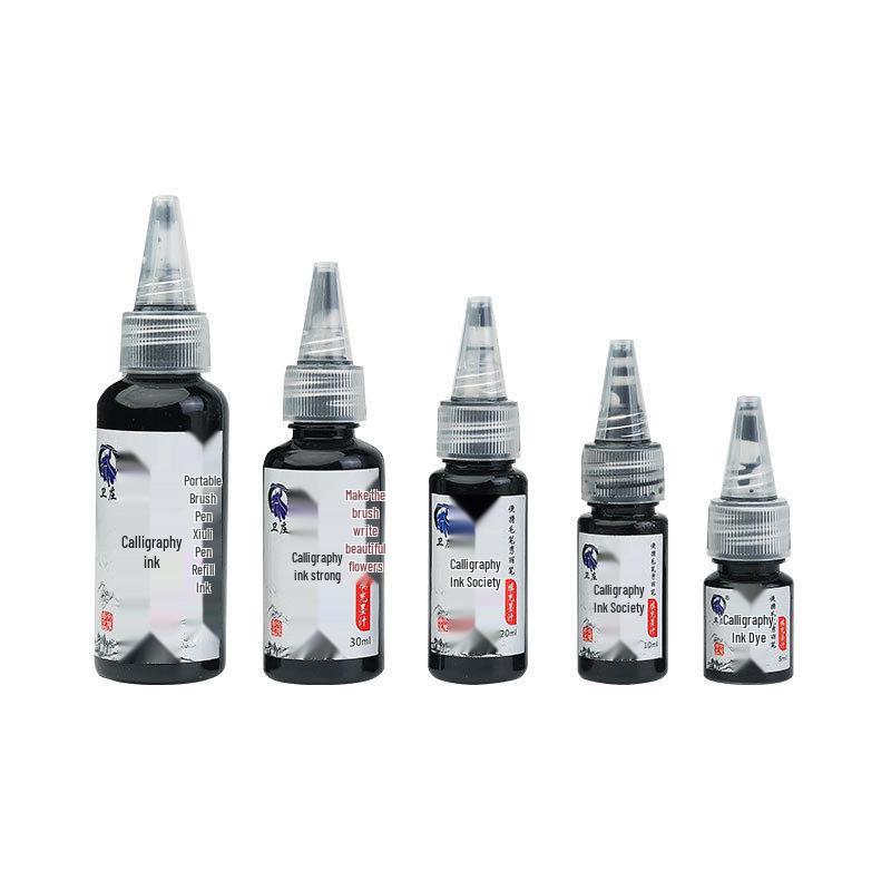 Xiuli 30ml Soft Brush Pen Ink - Fountain Pen Style Calligraphy Ink with 5ml Brush Bottle