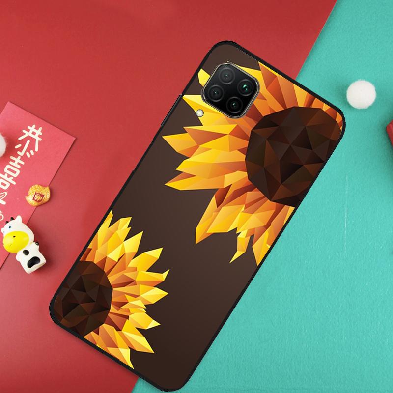 Sunflower Case For Huawei Nova 11 Pro 3i 7i 8i 11i Y60 Y70 Y90 Y61 Y91 9 10 SE P20 P40 P30 Lite Cover