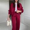 Autumn 2024 Crew Neck Sport Sweatshirt & Straight-Leg Pants Set