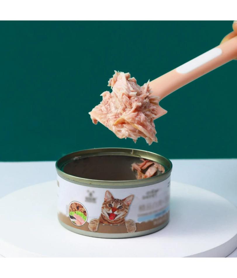 Lžíce a víko na krmivo pro domácí zvířata, roztomilá lžička s dlouhou rukojetí, vhodná pro mokré krmivo, konzervy, pochutiny, snadné čištění, kočky a psy