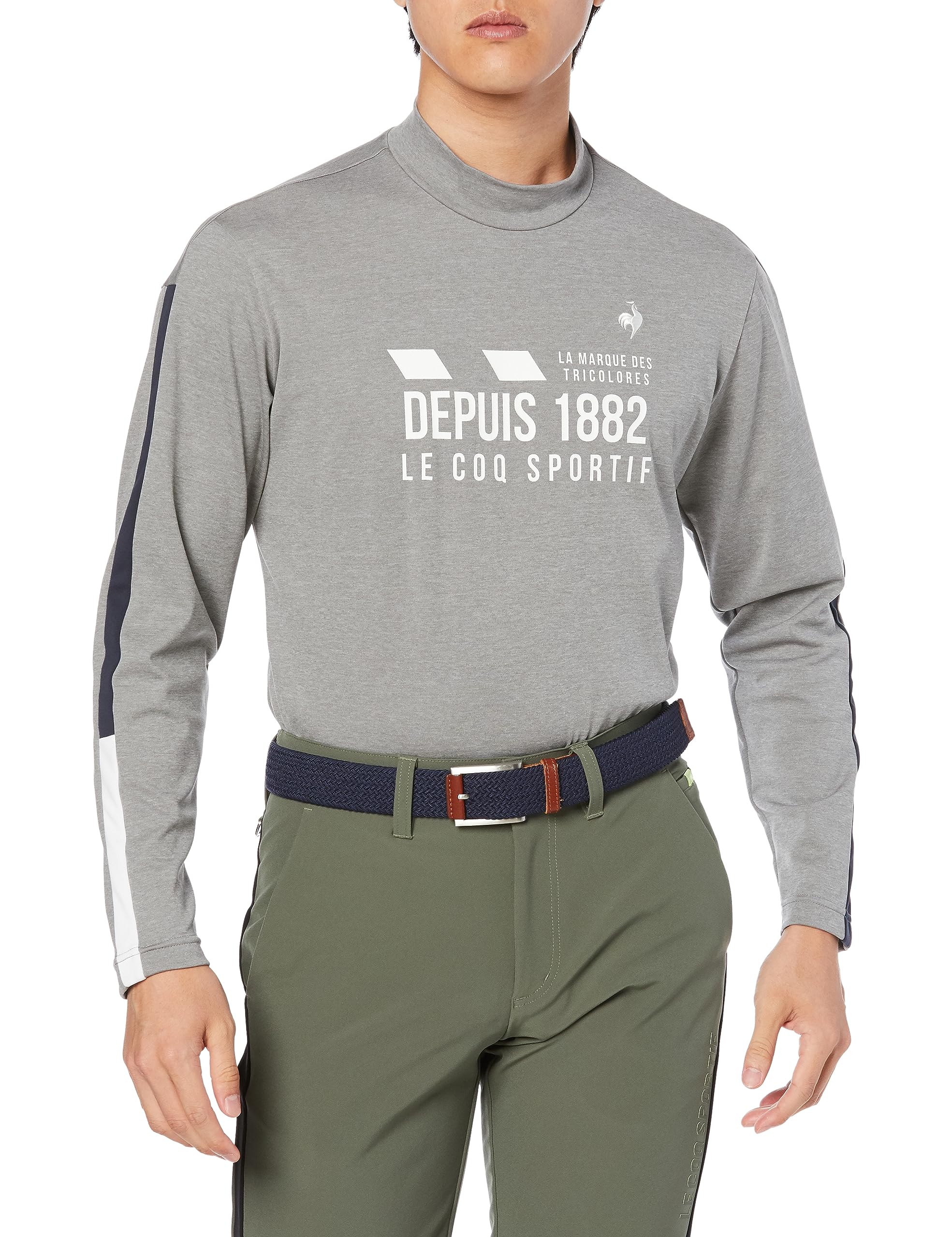 

Футболка Coq Sportif Mock Neck с длинным рукавом Limited Special Smooth Sweat Absorbing Quick Drying Sunscreen Golf QGMWJB15NT GY00 [Le Golf] [Распространение
