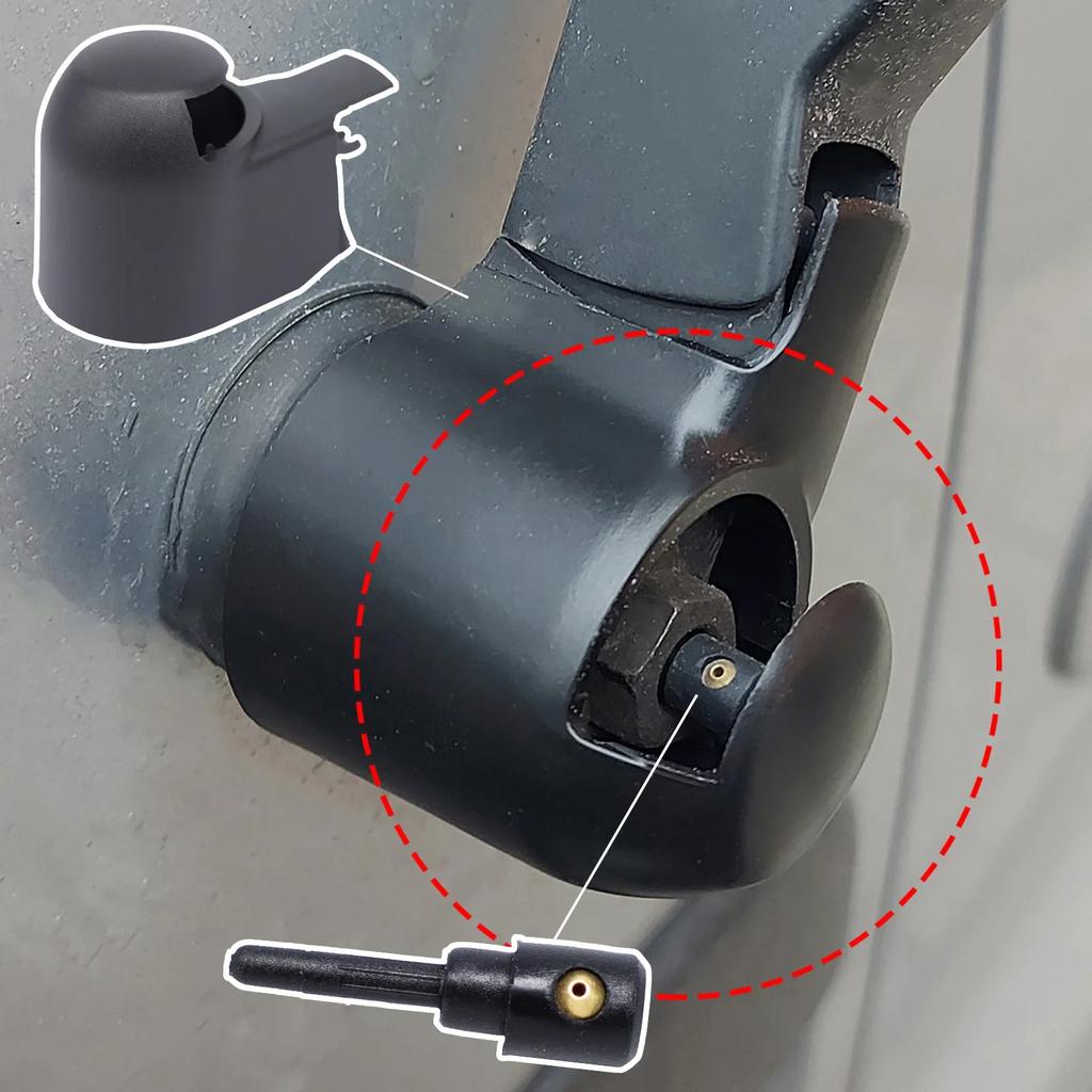 For VW Transporter T5 Multivan Caravelle Doubleback California 2003 - 2015 Rear Wiper Arm Rocker Cover Cap Washer Jet Nozzle