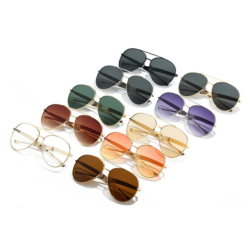European and American retro new personalized toad glasses metal frame fashion advanced sense UV protection sunglasses show small face