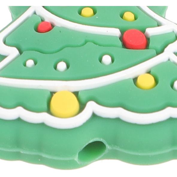 20Pcs Christmas Tree Beads Silicone Focal Beads Silicone Charms Keychain Making Kit Spacer Bead for Beaded Pen DIY Jewelry Craft Garland