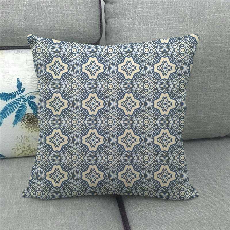 navy aztec cushion