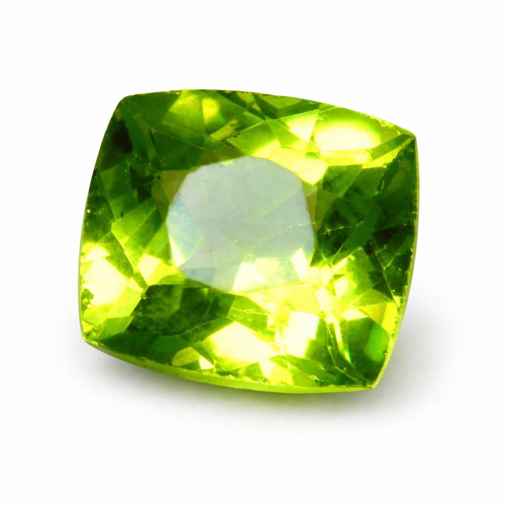 Natural Cushion Cut Green Peridot 11.20 Ct Loose Gemstones