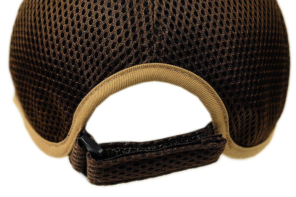Plain Round Mesh Cap Brown Large Size [Big Watch] CPMG-12R Men's