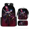 Battle of the Twin Cities Arcane Children's School Bag Pencil Case Backpack Elementary School Cartoon Backpack Three-piece Set