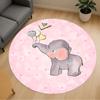 1pc Elephant Balloons Round Chair Mat Area Rug - Non-Slip, Floor Mat for Office, Bedroom, and Indoor Decor C1125307