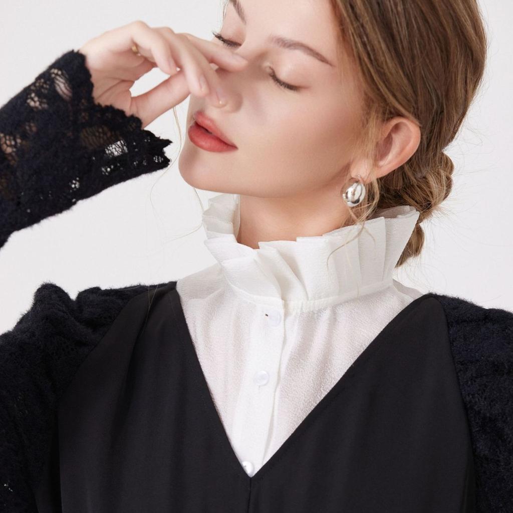 Vintage Lapel Fake Collar Female Detachable Shirt False Collar for Women Blouse Sweater Lapel Top Clothing Accessories