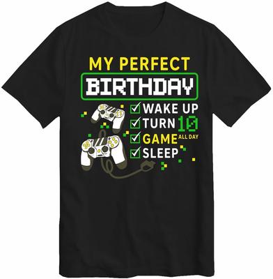 Personalizowany T-shirt dla 10-latka na 10. urodziny, z motywem gamingowym, dla chłopca, idealny prezent dla gracza