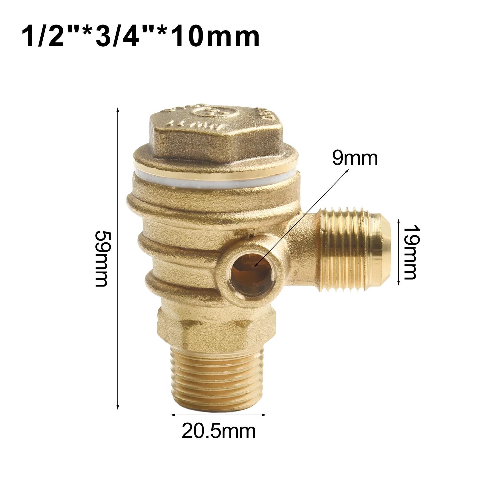 

3 Port Copper Check Valve Connector with Male Threads for Air Compressor Tubes Air Pressure Tank and Piston Pump