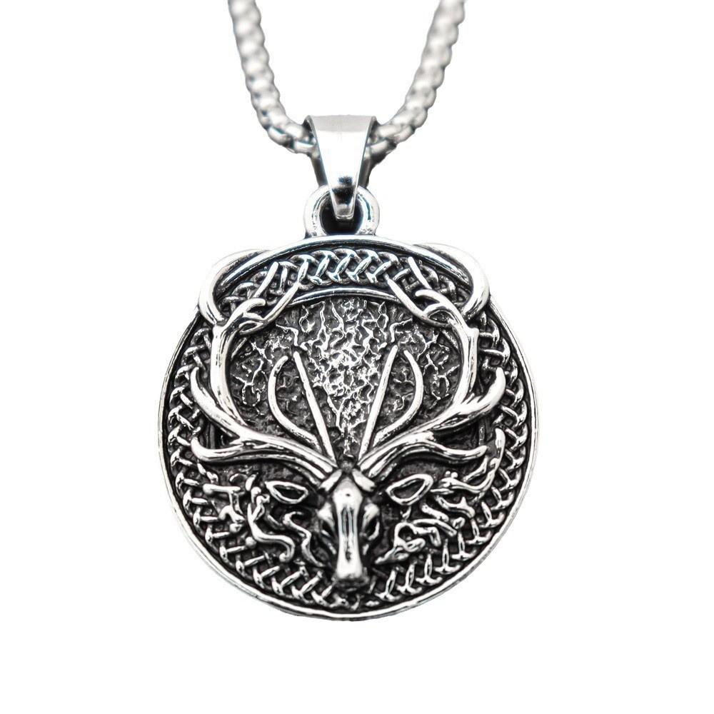 New Elk Animal Pendant Hip Hop Retro Trendy Pendant Necklace
