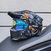 Orz Black Warrior Retro Motorcycle Helmet - Versatile Half/Full Helmet for Men & Women
