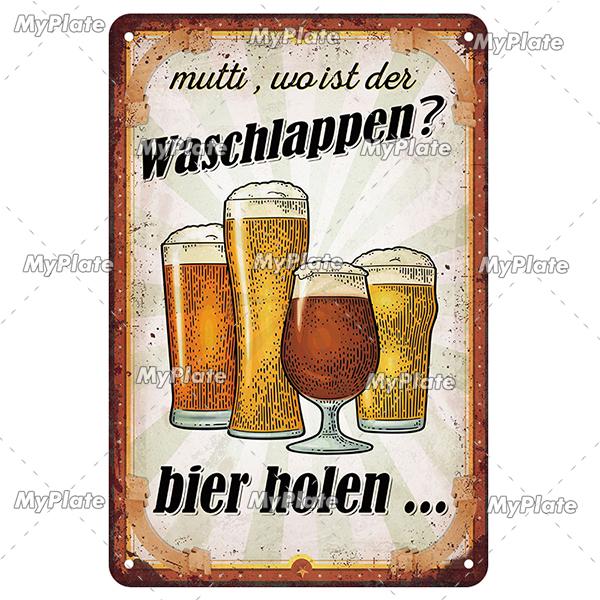 Retro Drink Bier Beer Metal Sign Vintage Plaque Tin Sign Plate Wall Decor For Bar Club Man Cave Bar Plate Drinking Poster Custom