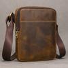 Herren-Einschultertasche aus echtem Leder, Oberste Schicht Rindsleder, Leichte Umhängetasche, Lässige Umhängetasche