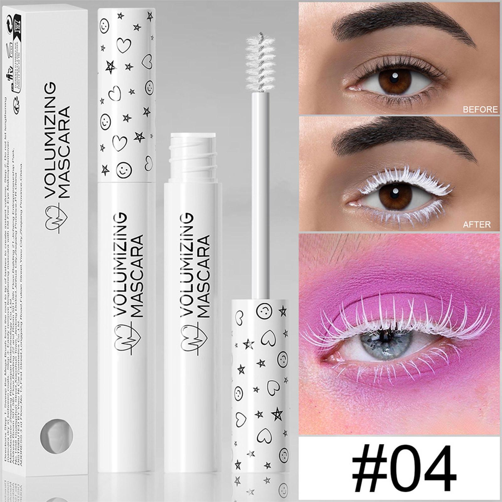 

0,25 мл цветная тушь для ресниц набор, цветная водостойкая тушь для ресниц стойкая тушь для женщин Хэллоуин макияж глаз One Size белый