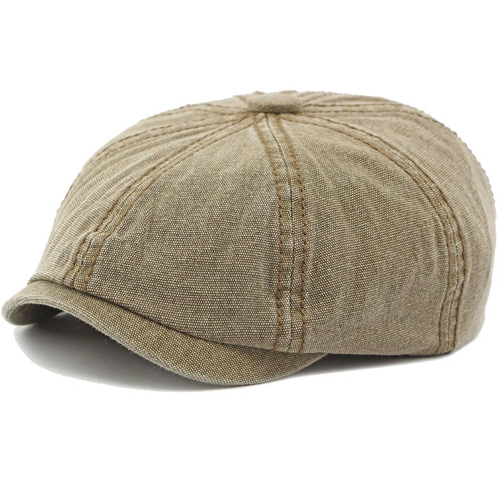 HT4410 Beret Men Women All Seasons 100% Cotton Octagonal Flat Cap Male Female Artist Painter Beret Hat Solid Plain Beret Cap Man