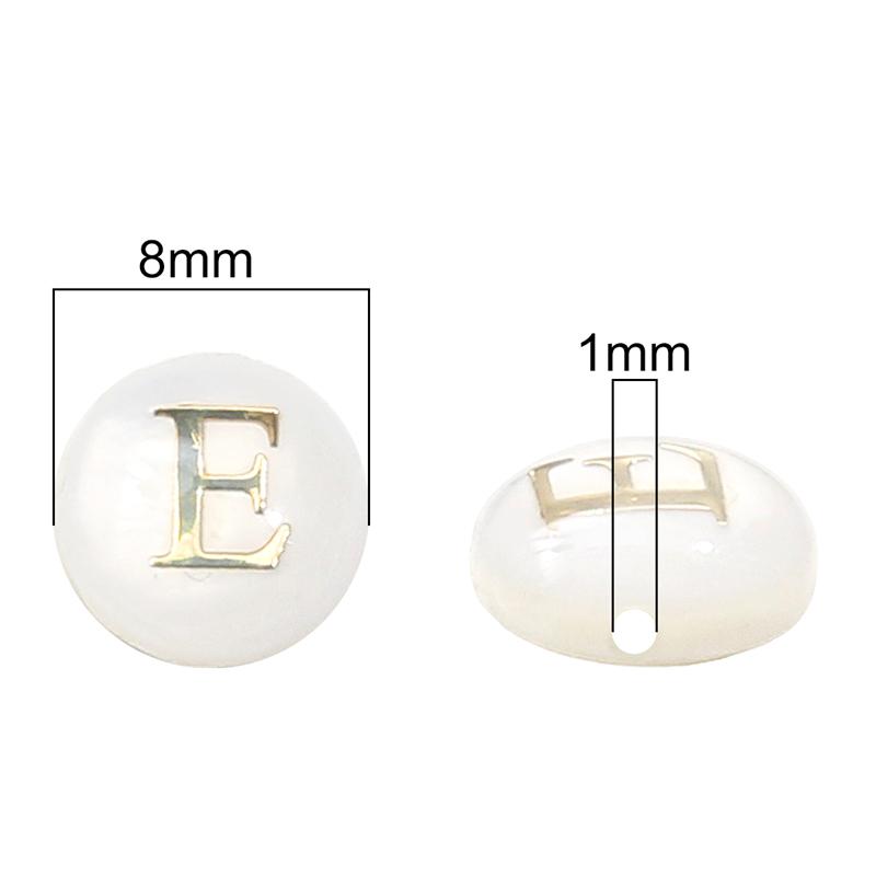 Naturmuschel Doppelseitige Heißprägung Digitale Perlen Für DIY Halskette Armband Ohrringe Schmuckherstellung