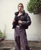 ETMON Waist Belt Corduroy Pants, Purple
