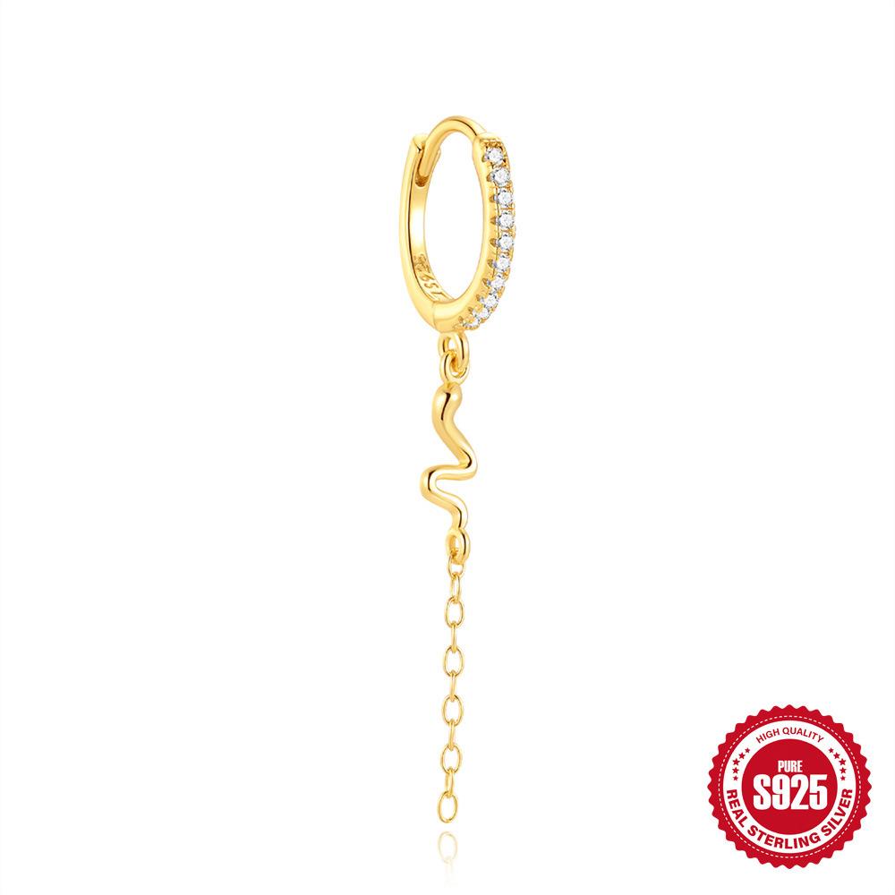 

S925 Sterling Silver Classic Earrings Tassel Chain Skinny Fashion Atmospheric Design Earrings 925 Silver