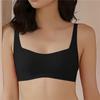French Square Neck Jelly Strips Bra Soft Support No Steel Ring No Trace Thin Gather Underwear Women'S Comfortable Bra