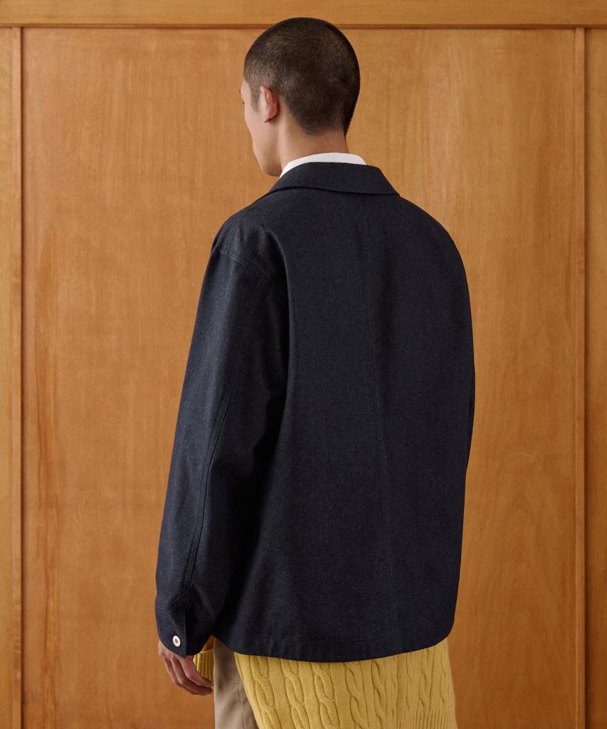 Musinsa Standard Denim-Like Chore Jacket [Deep Indigo]