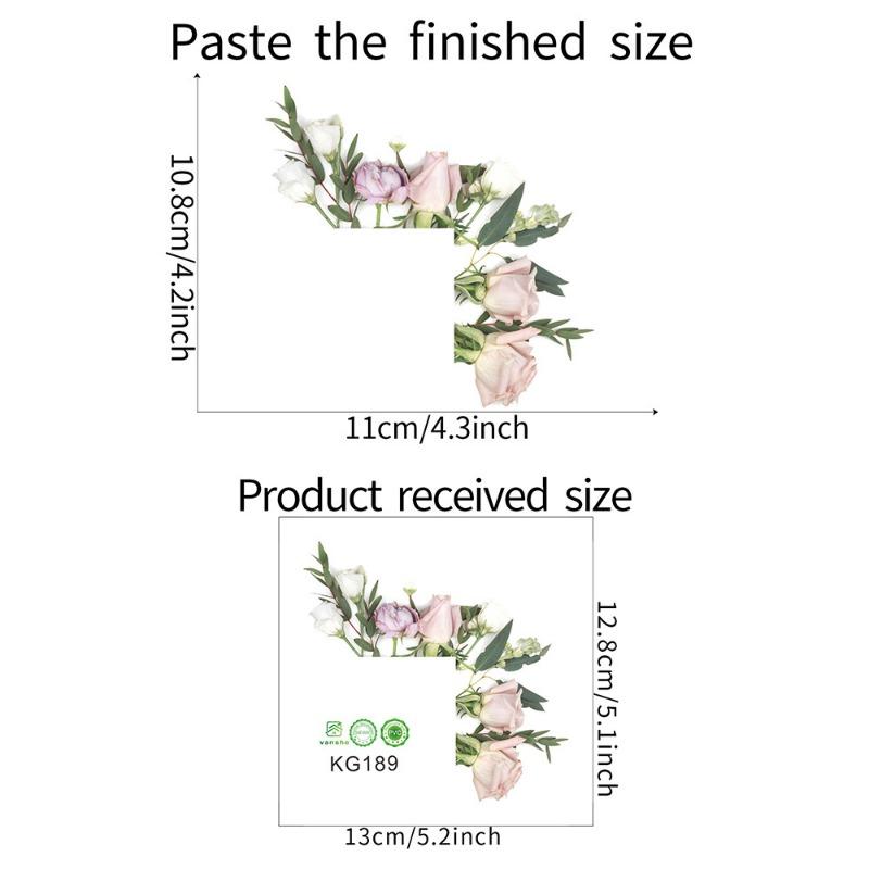 Kg189 Painted Green Plants Flowers Bedroom Living Room Entrance Hall Switch Stickers for Home Beautification