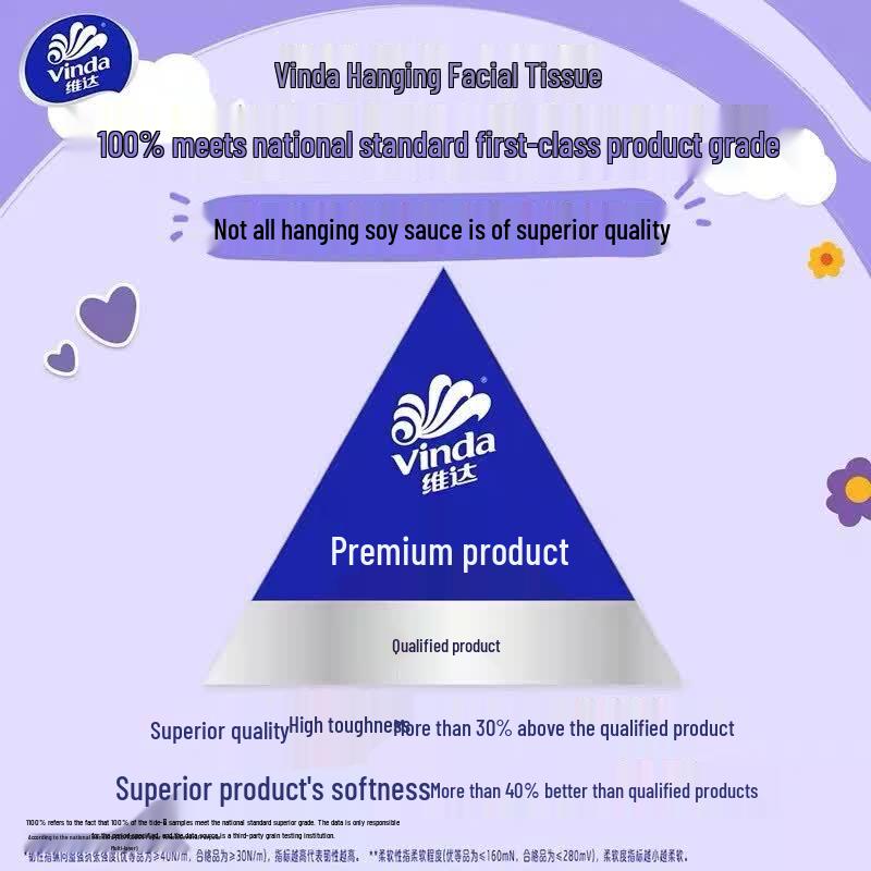 Vinda M-Size 4-Ply Hanging Tissue & Whitening Laundry Soap Bundle